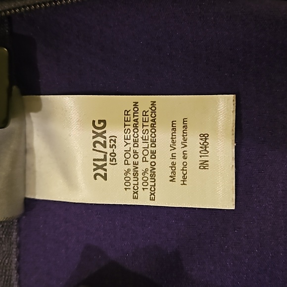 K-State Wildcats Pullover 1/4 Zip Shirt Men’s 2XL Purple Long Sleeve, NWOT - Picture 5 of 5